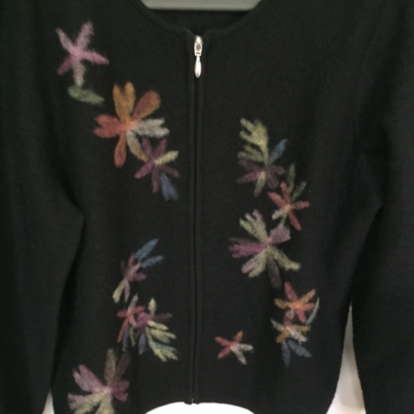 Appleseed's Black Floral Wool Jacket - Picture 3 of 14
